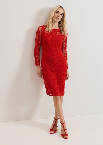 Phase Eight Navida Dress Red Canada | MCNDKX-681